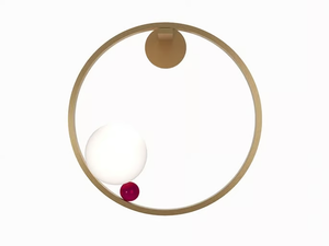 JOY - LED wall lamp in brass and blown glass _ Paolo Castelli